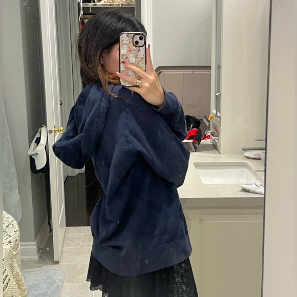 navy blue zip-up - Picture 3 of 6